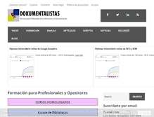 Tablet Screenshot of dokumentalistas.com